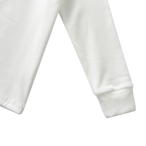 JWWN Kids Thermal Underwear Set Baby Winter Base Layer Ultra Soft Long Johns for Toddler Boys Girls (White,24Months) - Image 4