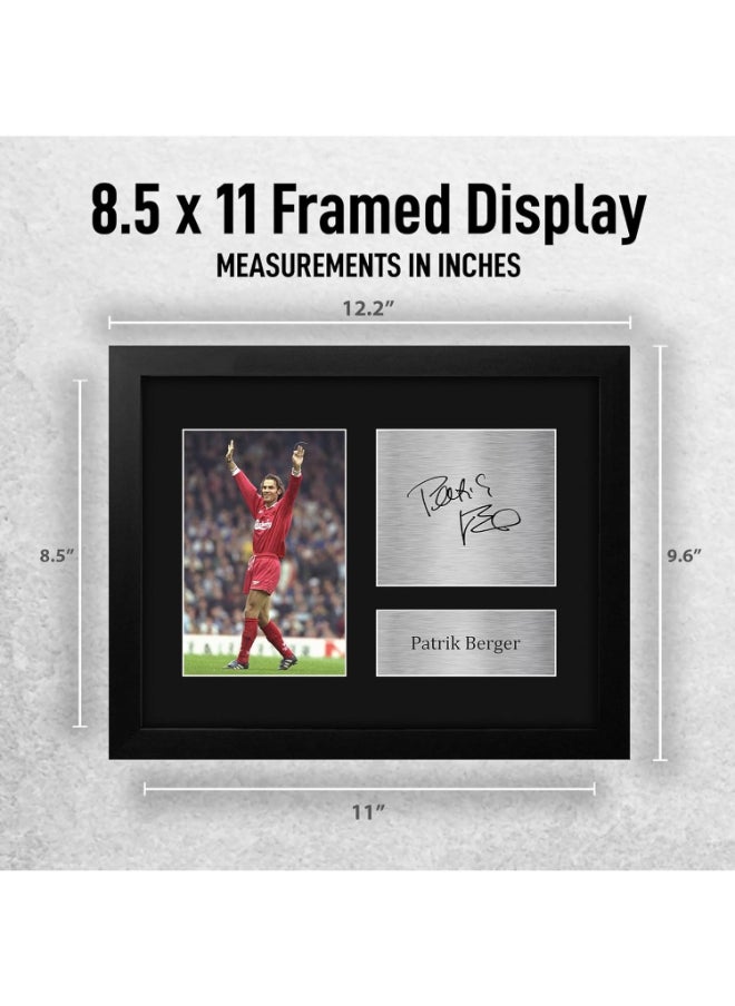 HWC Trading HWC Trading Patrik Berger Liverpool Framed Gifts Printed Signed Autograph Picture for Football Fans and Supporters  - Image 2