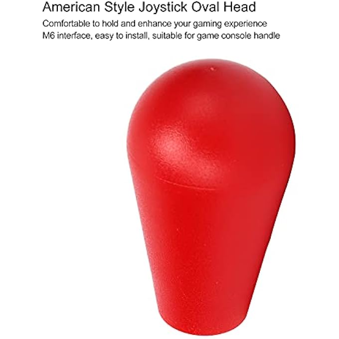 rayihni JOYSTICK'S OVAL BALLTOP, OVAL JOYSTICK HEAD ROCKER BALL TOP HANDLE M6 AMERICAN TYPE ARCADE GAME DIY PARTS REPLACEMENT HANDLE GAMING ACCESSORY EASY TO INSTALL(RED) - Image 2