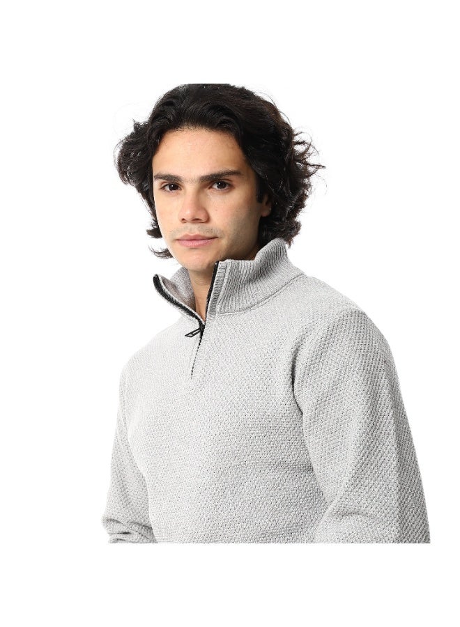 Andora Knitted Long Sleeves Round Collar  Pullover - Image 3