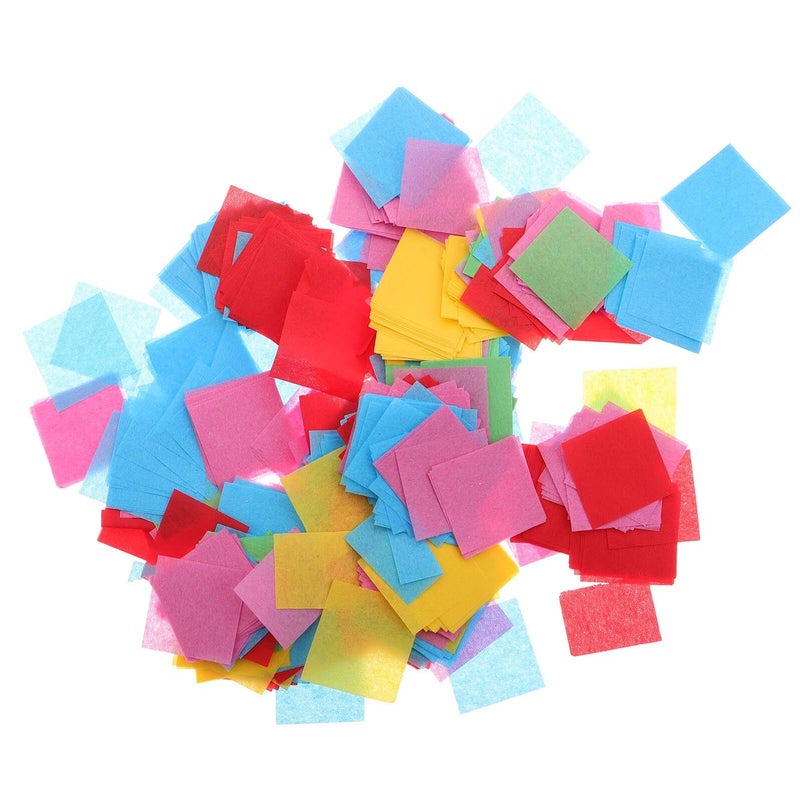 Assorted Confetti Tissue Paper Squares 2.5x2.5cm 45g for Birthday Wedding Decorations - Image 2