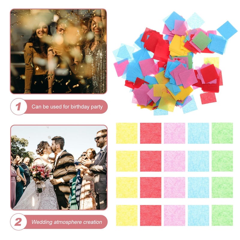Assorted Confetti Tissue Paper Squares 2.5x2.5cm 45g for Birthday Wedding Decorations - Image 4