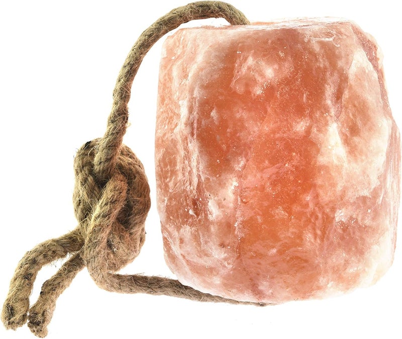 UmAid Himalayan Salt Lick 6 lbs On Rope for Horse, Deer, Goat, and Livestock Animals - Himalayan Salt Block 1 Pack - Image 1