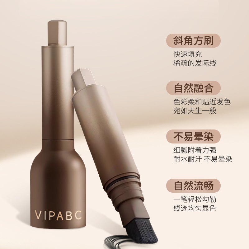 Vipabc Hairline Brush for Hair Replacement, Waterproof and Sweat-Proof, Contouring Shadow, Long-Lasting Fluffy Hair, Flu-Covering Forehead Filling Artifact 02#Brown - Image 4
