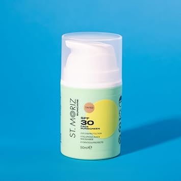 St. Moriz St Moriz Suncare SPF 30 Tinted Face Sunscreen UVA UVB Protection SPF 30 Daily Use Sunscreen Face Lotion with Tinted Coverage Hyaluronic Acid Niacinamide Dermatologically Tested Vegan 50ml - Image 2
