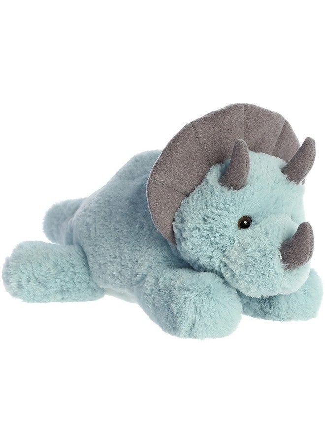 Aurora® Adorable Flopsie™ Triceratops Stuffed Animal - Playful Ease - Timeless Companions - Blue 12 Inches - Image 1