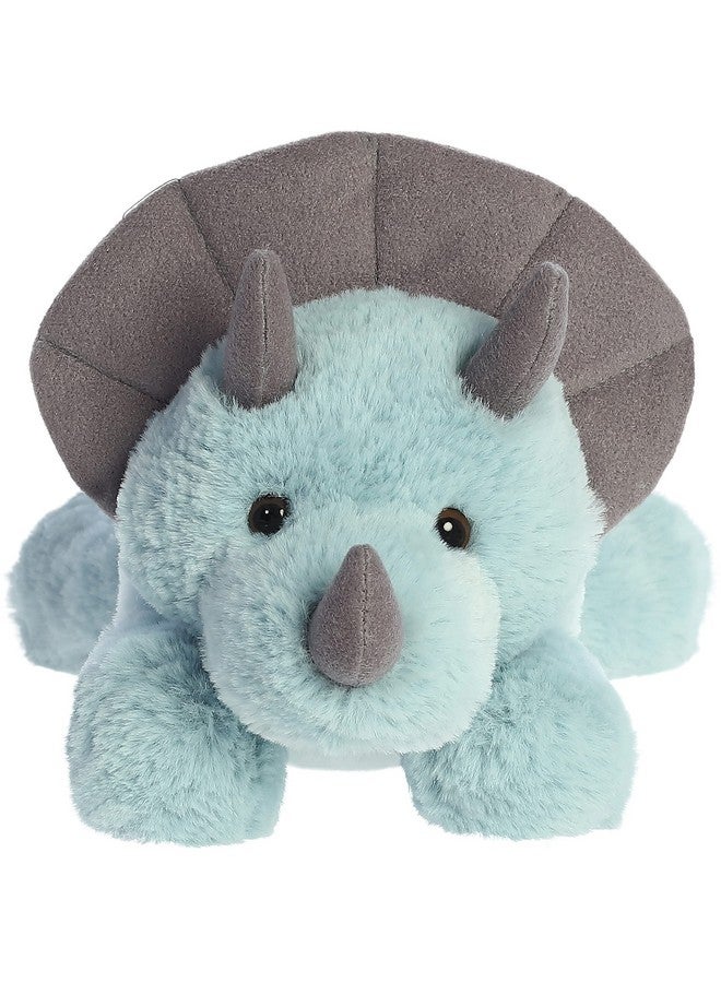 Aurora® Adorable Flopsie™ Triceratops Stuffed Animal - Playful Ease - Timeless Companions - Blue 12 Inches - Image 2