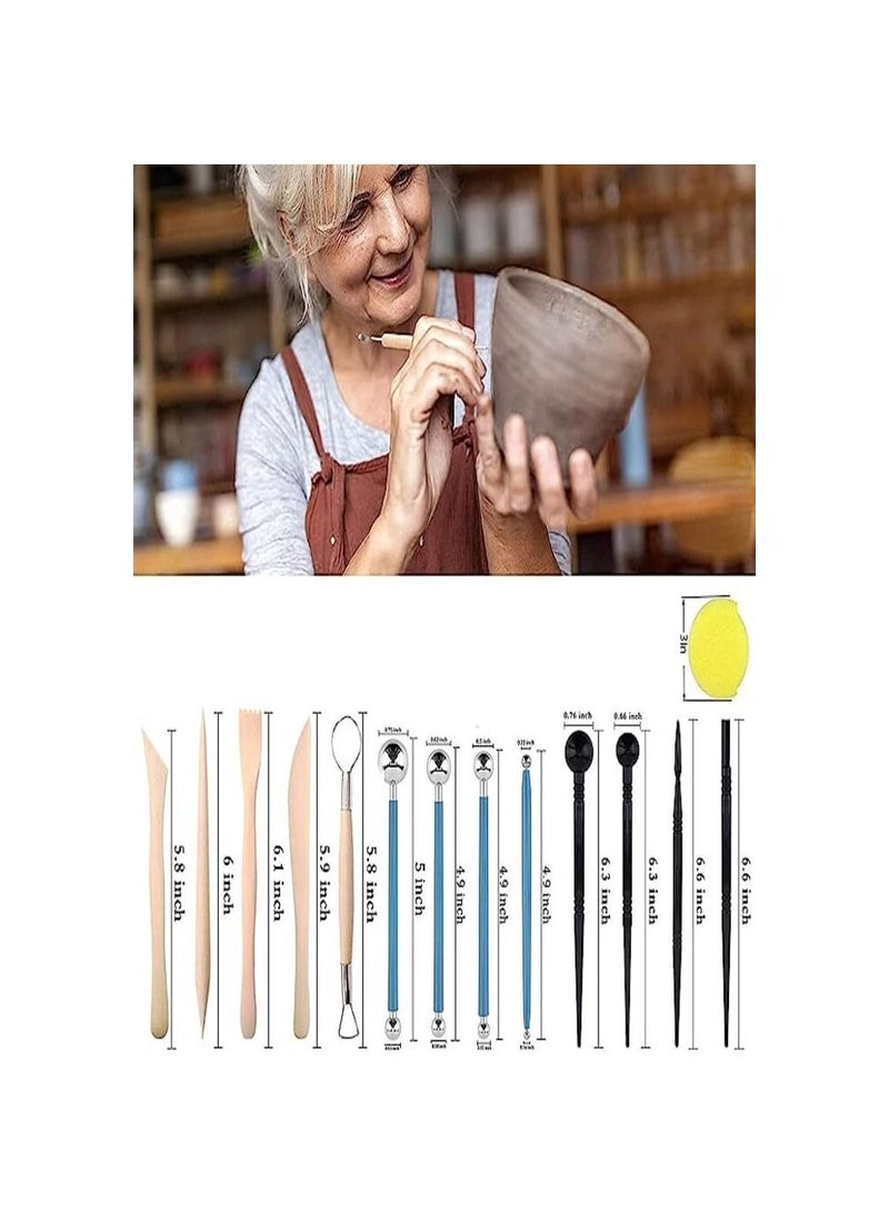 Smart Clay Sculpting Tools and Accessories, Pottery Clay Engraving Tools for Kids and Adults, 25 Pcs Polymer Clay Tools Kit with a Storage Package to Handmade Art DIY, Shaping, Modeling and Embossing  - Image 4