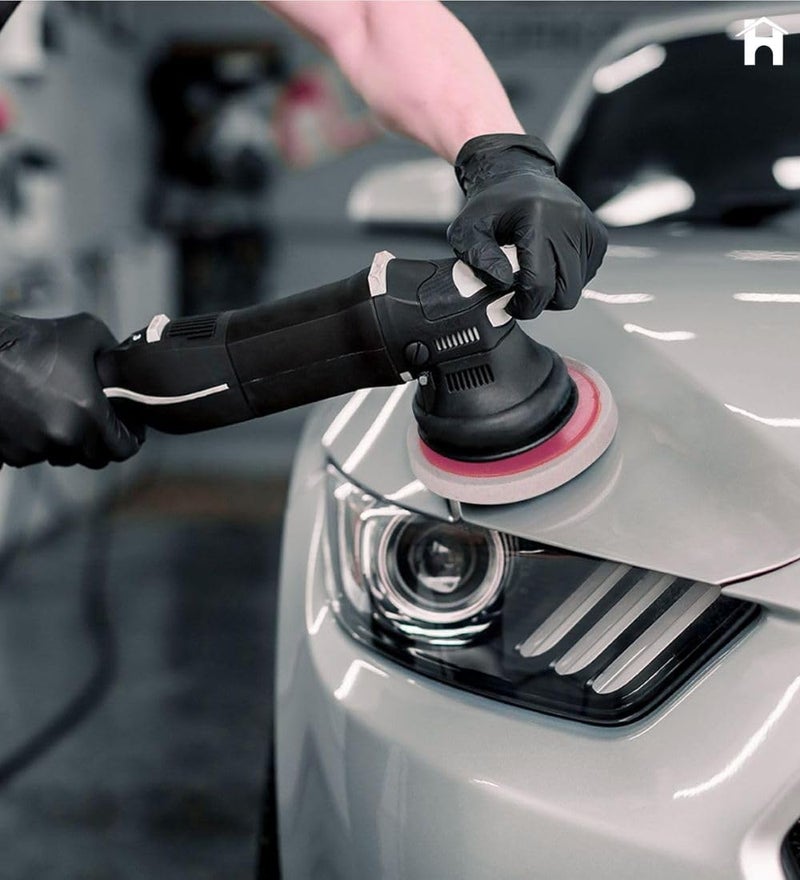 Homdum قرص عجلة تلميع من صوف ماف لقرص تلميع الفولاذ المقاوم للصدأ والمعادن والرخام والزجاج والسيراميك، 4 بوصة، ملحق أداة دوارة كاشطة - أبيض، 100 × 16 مم × 16 مم قطر - Image 4