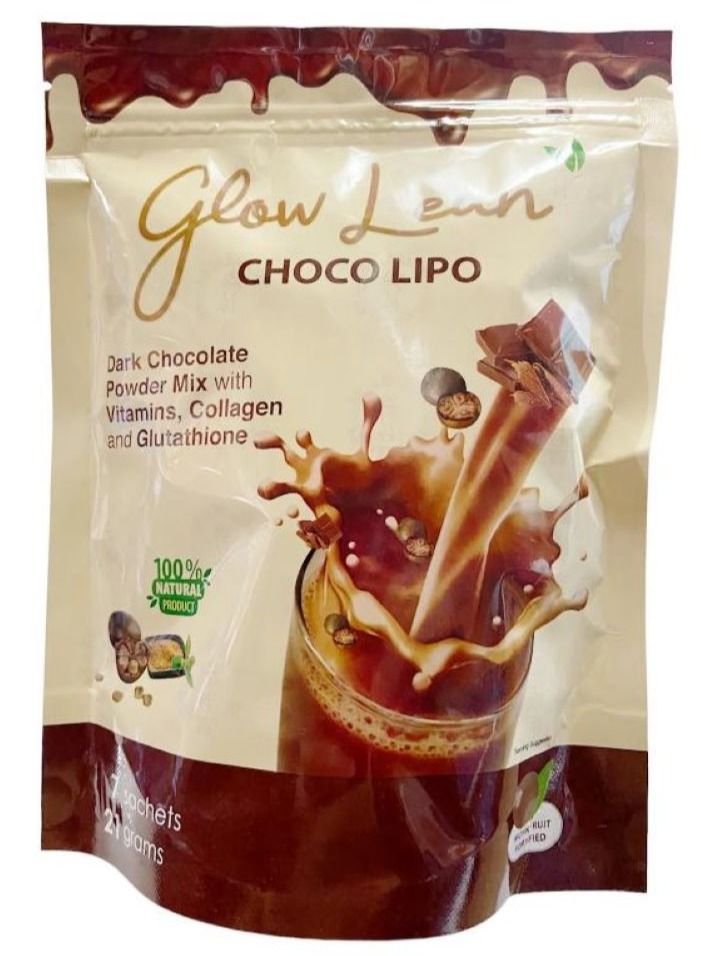 choco lipo Collagen and Glutathione for Whitening & Slimming & anti aging healthy coffee 7 * 21g