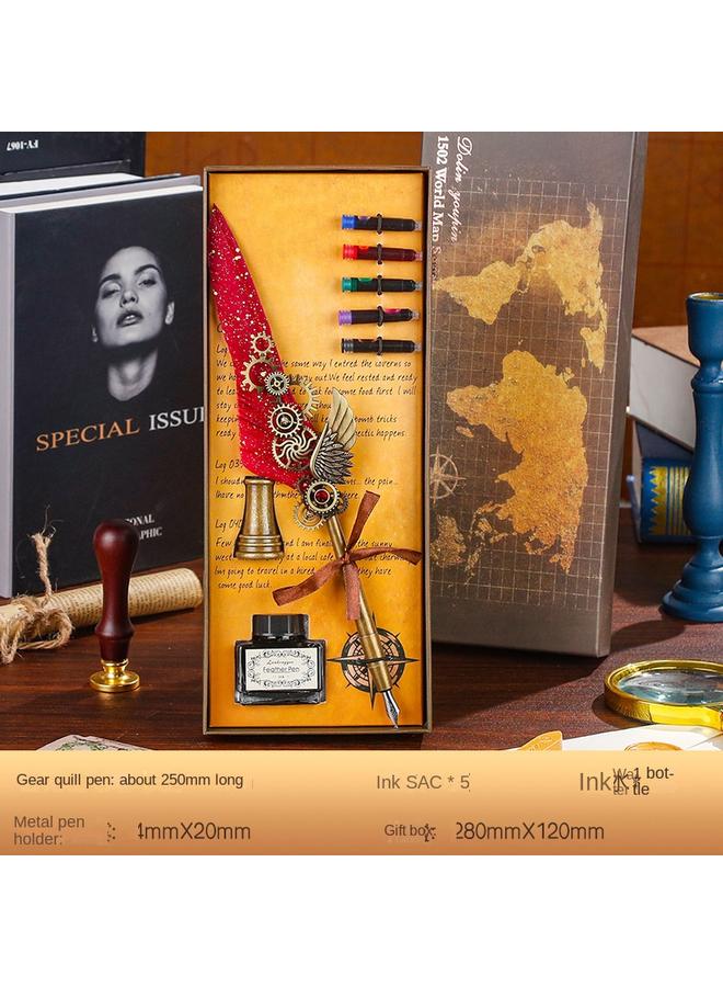 Bluejw Retro European-style Password Notebook Gift Box Hand Account Suit With Lock Hand Account Book For Boys And Girls Cute Cartoon Girls - Image 1