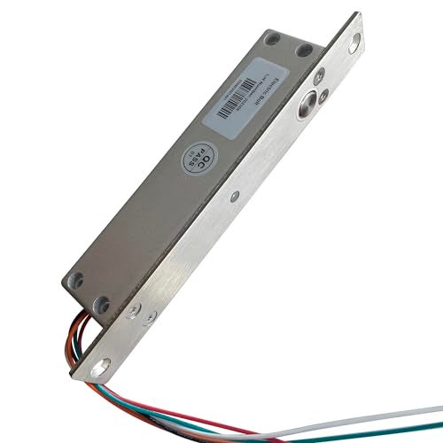 UHPPOTE NC Fail Safe DC12V Deadbolt Electric Drop Bolt Plug Narrow Door Lock Time Open Wire - Image 3