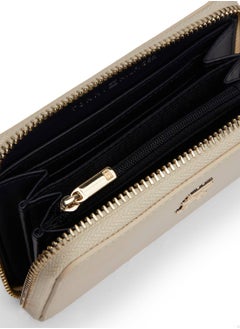 TOMMY HILFIGER Women's Chic Th Monogram Medium Zip-Around Wallet - Faux Leather, Beige  - Image 4