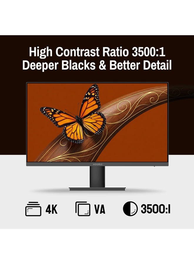 KOORUI 32 inch 4K Computer Monitor with HDMI 2.0 Displayport 1.4 Speakers, 60Hz VESA HDR Support Desktop Monitor Compatible Free-Sync, G-Sync, Adaptive Sync for Office & Home - Image 3
