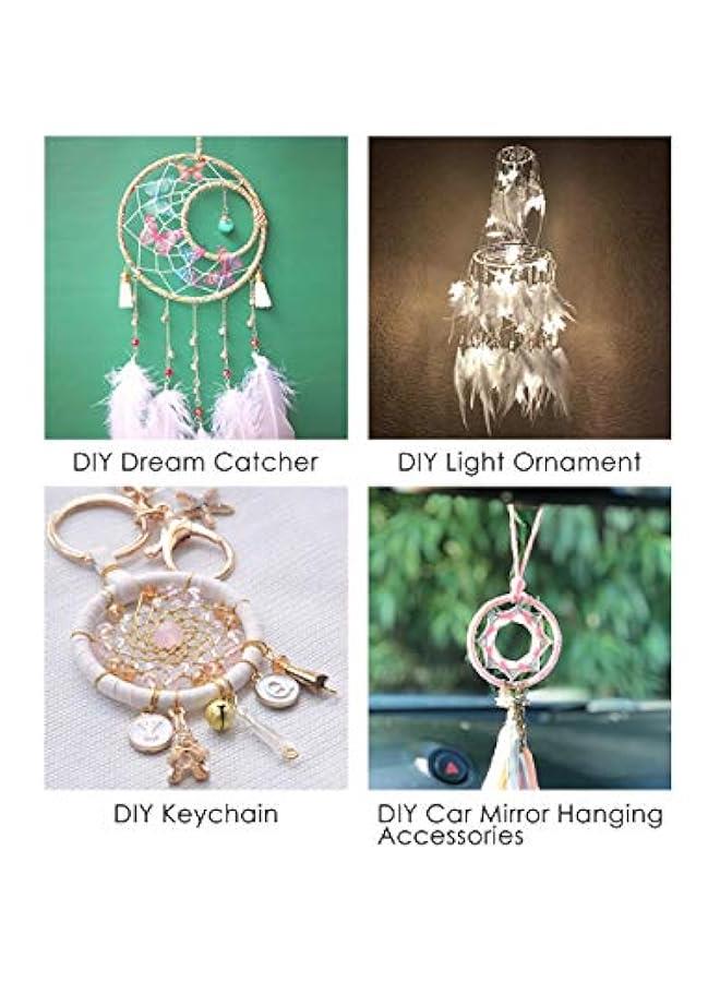 Metal Hoops Set of 10 Craft Rings Metal Rings for Dream Catcher - Silver (Matte Silver)  - Image 5