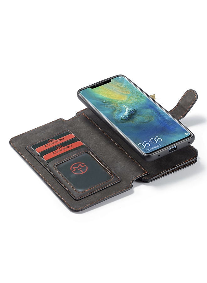 NIBEMINENT Protective Wallet Case Cover For Huawei Mate 20 Pro Black - Image 5