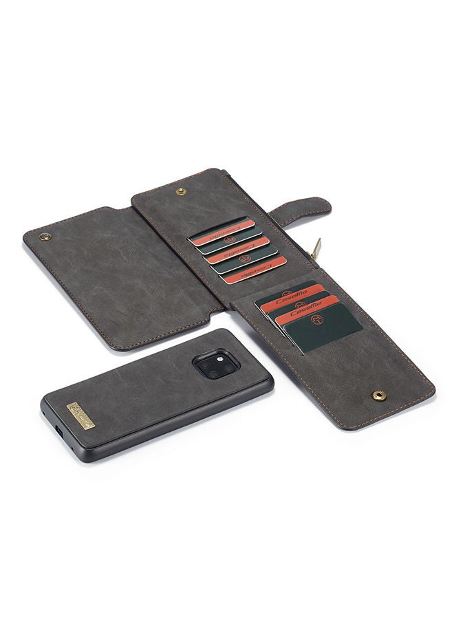 NIBEMINENT Protective Wallet Case Cover For Huawei Mate 20 Pro Black - Image 2