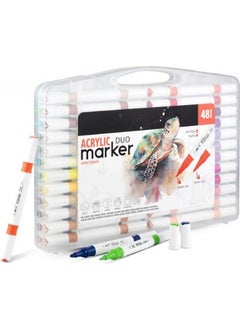 Hobi Market Art Hobby Market Art Acrylic Duo Marker Double Tip Water Based Acrylic Painting Marker Set 48 Colors  - Image 1