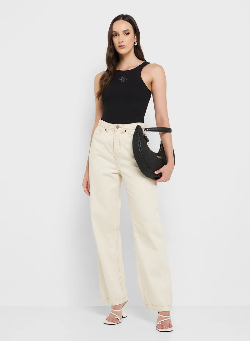 GUESS New Sleeveless Round Neck Guendalina Top