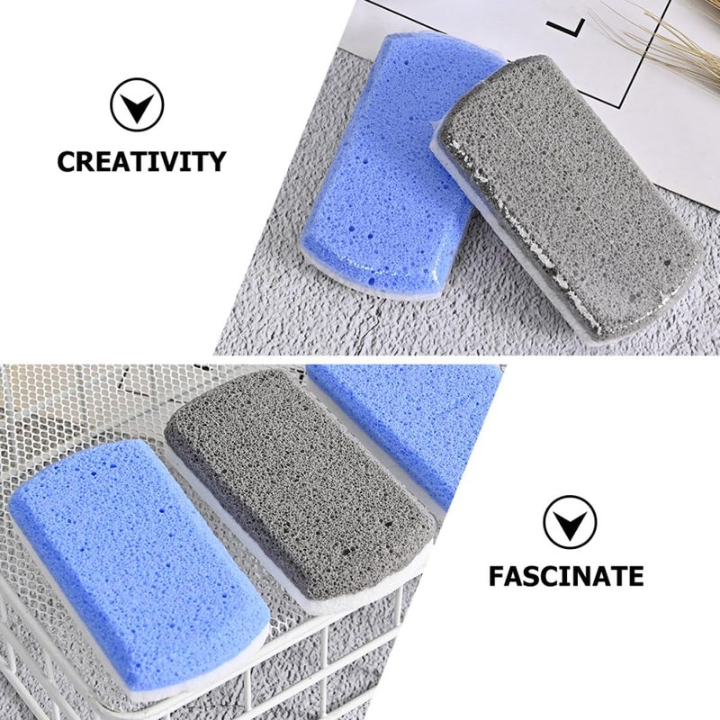 SHOWERORO 2pcs Foot Scrubber and Exfoliating Foot File Set with Dual-Color Foam Glass for Dead Skin and Callus Removal Handheld Pedicure Tool - Image 3
