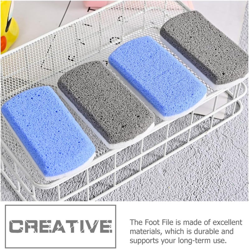 SHOWERORO 2pcs Foot Scrubber and Exfoliating Foot File Set with Dual-Color Foam Glass for Dead Skin and Callus Removal Handheld Pedicure Tool - Image 4
