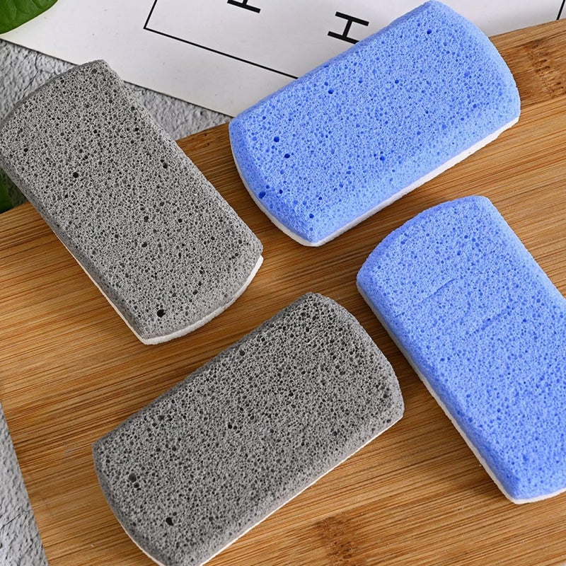 SHOWERORO 2pcs Foot Scrubber and Exfoliating Foot File Set with Dual-Color Foam Glass for Dead Skin and Callus Removal Handheld Pedicure Tool - Image 5