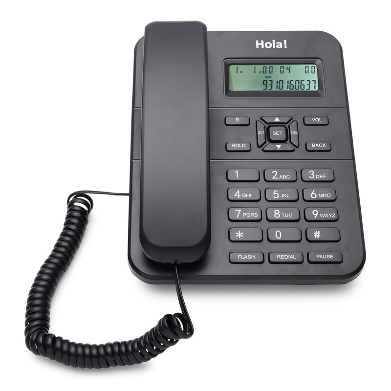 HOLA TF 310 Caller Id Corded Landline Phone with CLI and Incoming and Outgoing Call List for Direct Dialing - Image 1