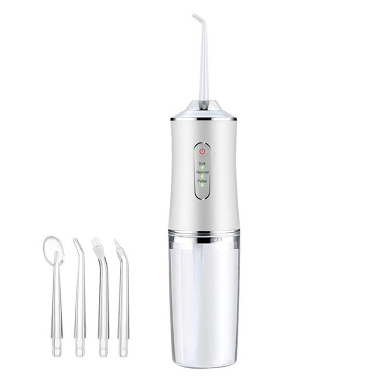 Generic Portable Electric Tooth Cleaner White [4 nozzles]] 