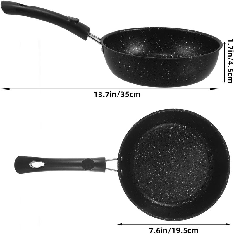 Nonstick Small Fry Pan 20cm Omelette Pan with Maifan Stone Coating Non-stick Skillet for Egg Cooking Compatible with Stoves - Image 2
