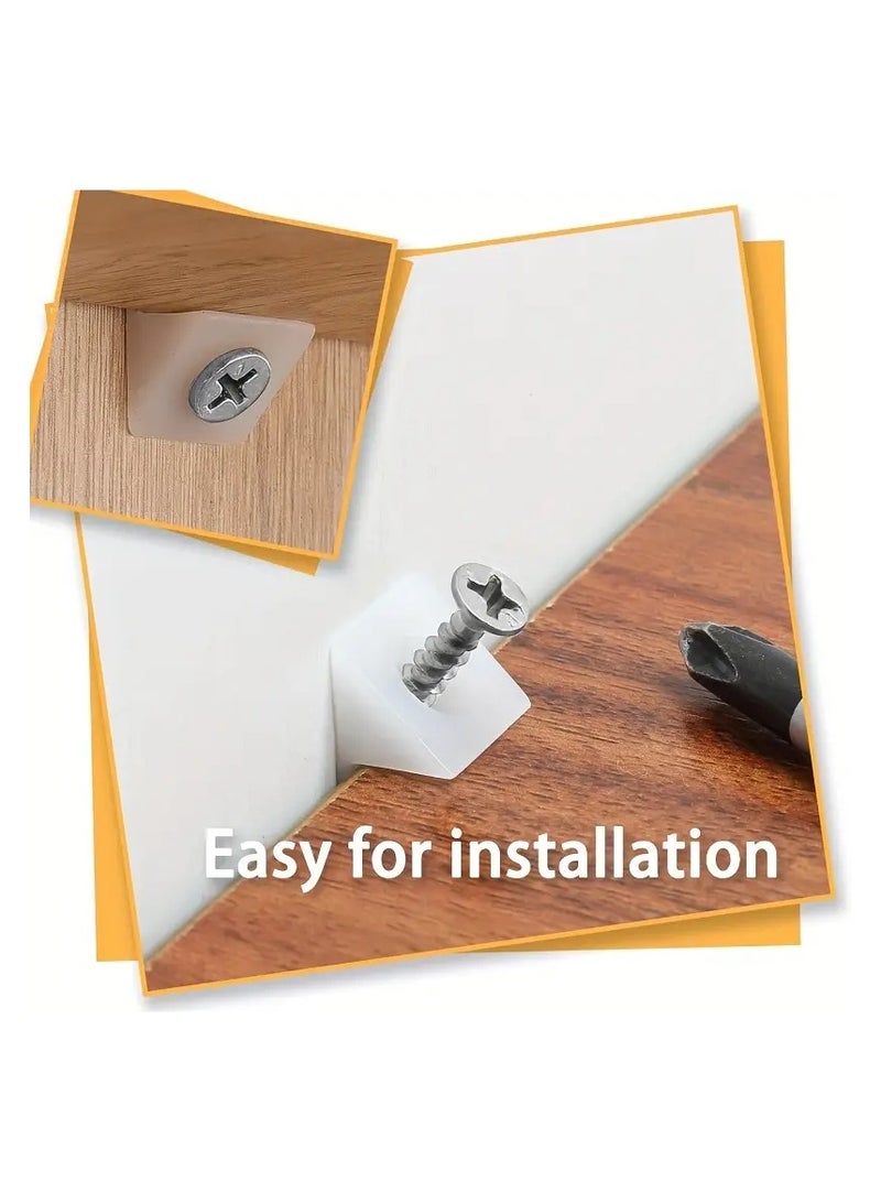10 Pieces Of Plastic Supports With Screws To Fix The Bottom Drawer Board To Prevent The Bottom Drawer Floor From Falling And The Back Of The Cabinet To Fix Its Back And To Fix The Shelves - Image 5