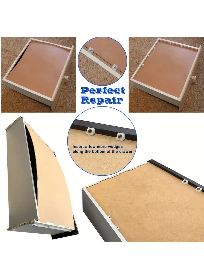 10 Pieces Of Plastic Supports With Screws To Fix The Bottom Drawer Board To Prevent The Bottom Drawer Floor From Falling And The Back Of The Cabinet To Fix Its Back And To Fix The Shelves - Image 3