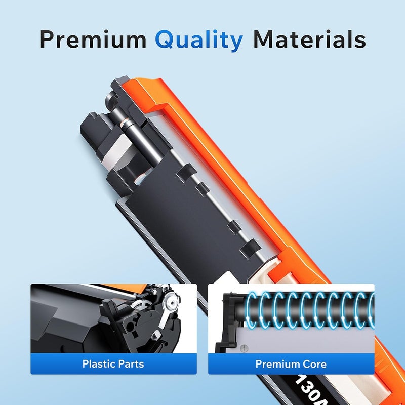 Valuetoner فاليوتونر 130A CF350A خرطوشة حبر معاد تصنيعها بديلة لـ HP 130A CF351A CF352A CF353A لطابعة ليزر جيت برو ملونة متعددة الوظائف M177fw M176n M177 M176 (1 أسود، 1 سماوي، 1 أرجواني، 1 أصفر) - Image 5