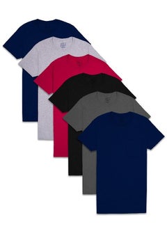 FRUIT OF THE LOOM Fruit of the Loom Men's Short Sleeve Pocket T-Shirt, 6 Assorted Colors, X-Large, 6 Count (Pack of 1)  - Image 1