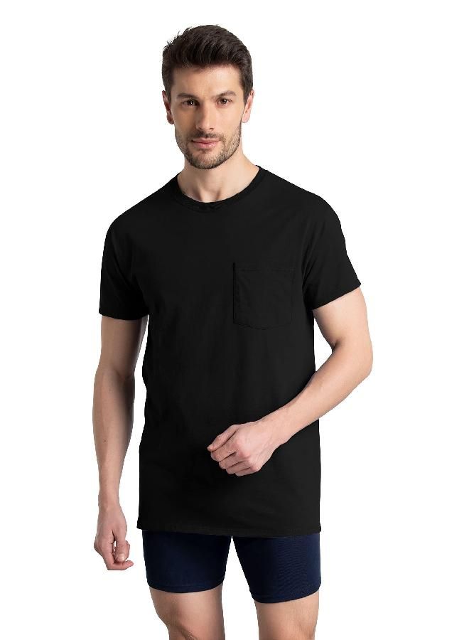FRUIT OF THE LOOM Fruit of the Loom Men's Short Sleeve Pocket T-Shirt, 6 Assorted Colors, X-Large, 6 Count (Pack of 1)  - Image 2