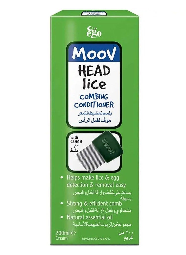Ego Moov Head Lice Conditioner with Essential Oil and Comb 200ml 
