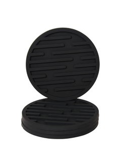 iDream iDream Silicone Coaster & Pot Holder Set | Heat-Resistant, Non-Slip and Stylish Coasters for Dining Table | Perfect for Hot Pots, Cups, Mugs and Kitchen Accessories - Pack of 4 (Black)  - Image 1