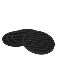 iDream iDream Silicone Coaster & Pot Holder Set | Heat-Resistant, Non-Slip and Stylish Coasters for Dining Table | Perfect for Hot Pots, Cups, Mugs and Kitchen Accessories - Pack of 4 (Black)  - Image 2