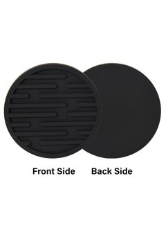 iDream iDream Silicone Coaster & Pot Holder Set | Heat-Resistant, Non-Slip and Stylish Coasters for Dining Table | Perfect for Hot Pots, Cups, Mugs and Kitchen Accessories - Pack of 4 (Black)  - Image 3
