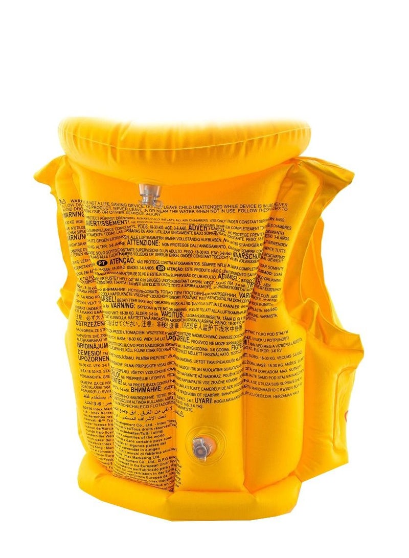 Toy Box Inflatable Swim Vest Life 40cm Jacket With Safety Fasteners For Kids 3 Years And Above - Image 2