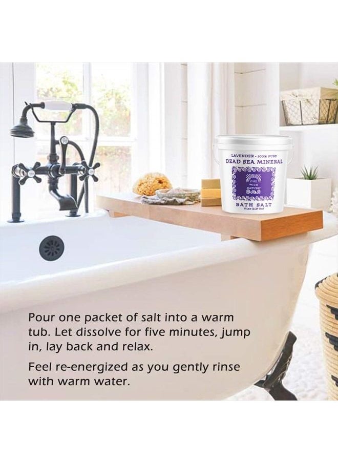ONE WITH NATURE Dead Sea Mineral Bath Salt 5 Lb. Fragrance Free, 100% pure, Magnesium, Sulfur, Minerals. All Skin Types, Problem Skin. Acne Treatment, Eczema, Psoriasis, Therapeutic.  - Image 3