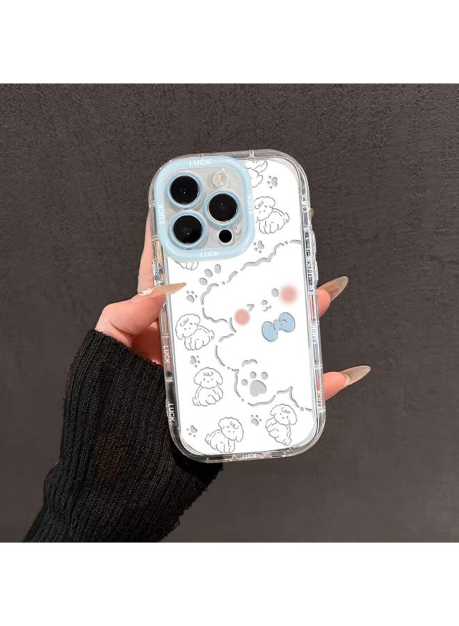 Jiang Ming Jiangming Iphone 15 Pro Case, High-end Full Protection Camera Lens Anti-drop Airbag Soft Shell, Painted Creative Design For Men And Women, Transparent Simple Line Drawing Puppy Patter - Image 3