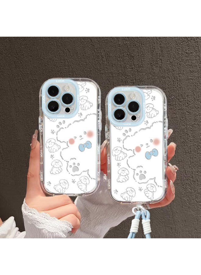 Jiang Ming Jiangming Iphone 15 Pro Case, High-end Full Protection Camera Lens Anti-drop Airbag Soft Shell, Painted Creative Design For Men And Women, Transparent Simple Line Drawing Puppy Patter - Image 2