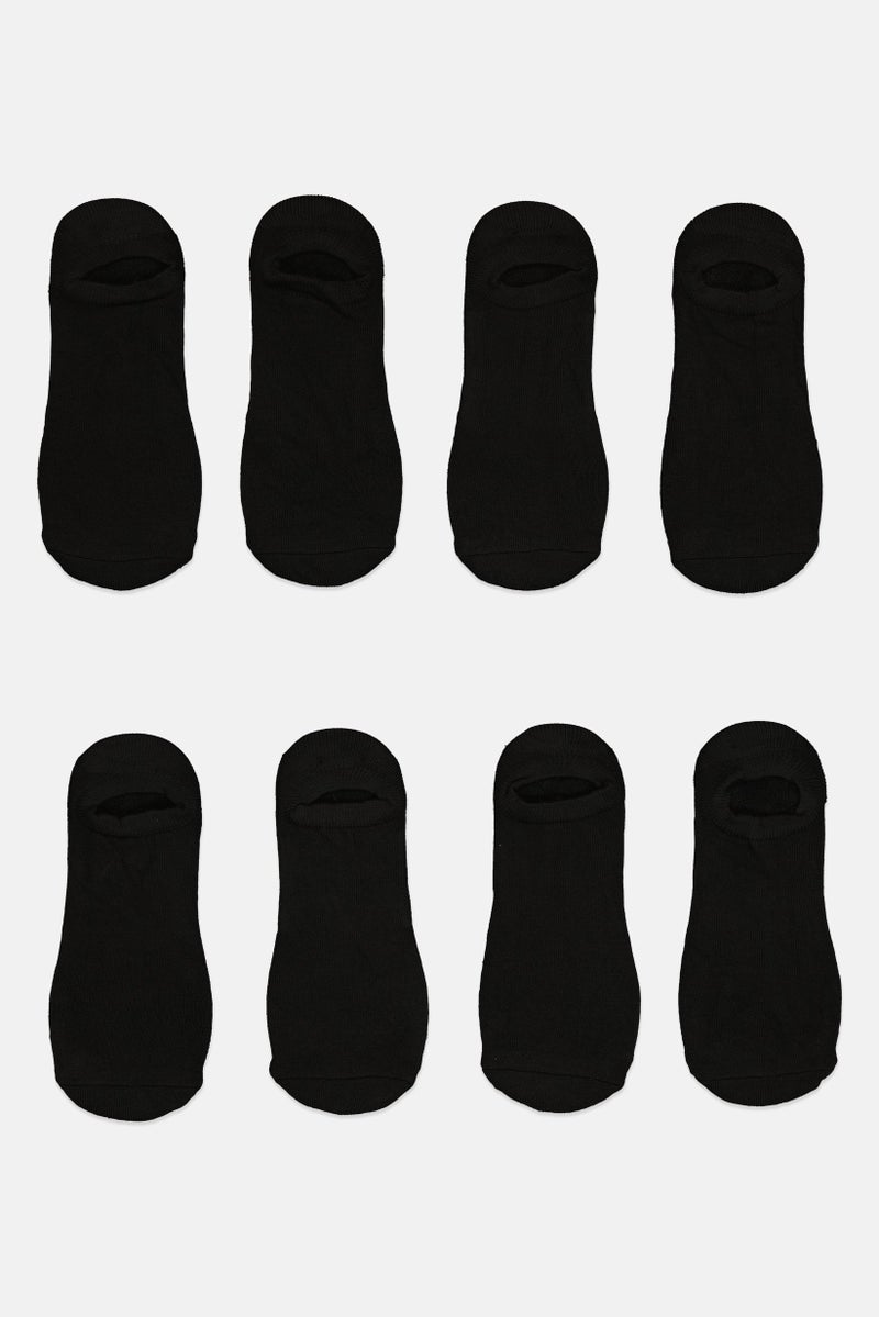 Ben Sherman Men 8 Pairs Brand Logo No Show Cut Socks, Black  - Image 4