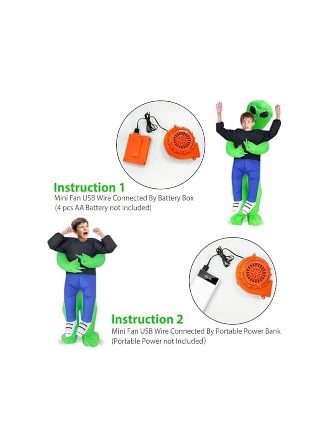 Inflatable Alien Costume for Kids, Funny Inflatable  Costumes Blow Up Alien Costume for , Party - Image 3