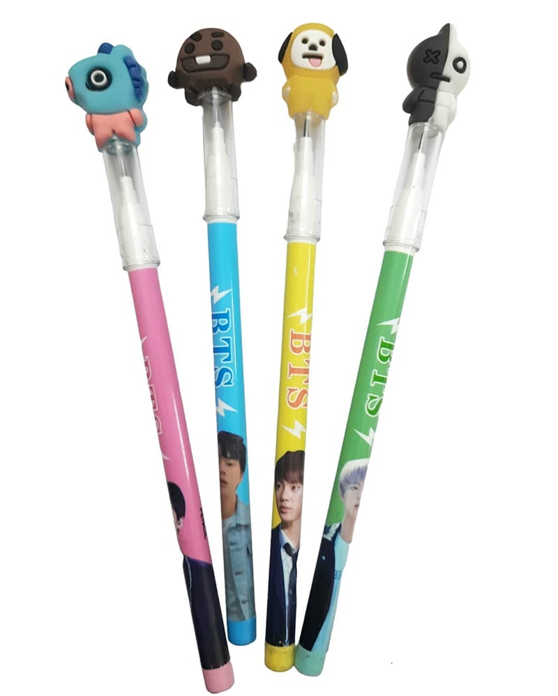 Little More LITTLEMORE - Pack of 24 Beautiful BTS Theme Push Pencils Designer Lead Bullet Pencils Birthday Gift Return Gifts for Kids - Image 2