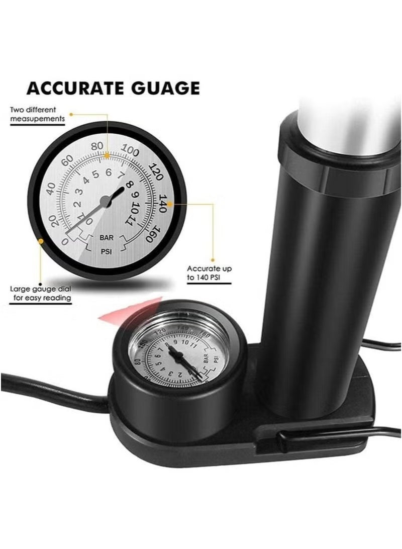 Raxoom Durable Foot Pump – Easy and Efficient Inflation Pump for Tires, Sports Equipment, Bikes, and Inflatable Toys – Lightweight and Portable Design with Anti-Slip Base – Ideal for Cars, Bicycles, Footballs, Basketballs & More – Reliable Air Pressure Pump for Quick Inflation - Image 2