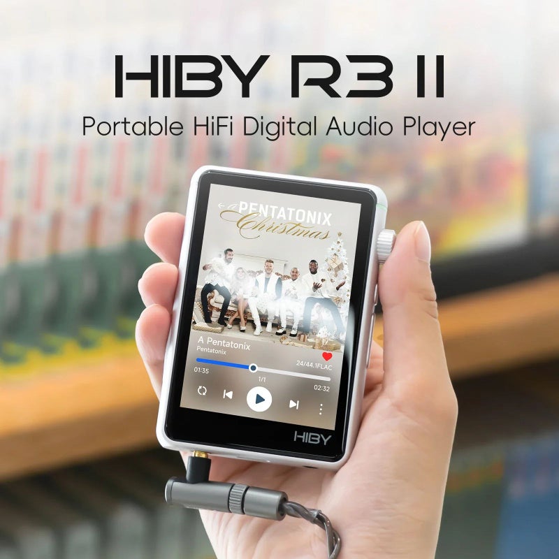 HiBy R3 II 2025 Music Player, Bluetooth 5.1, WiFi, Web Radio, USB Audio, Dac, 3.2 Inch, Black - Image 4