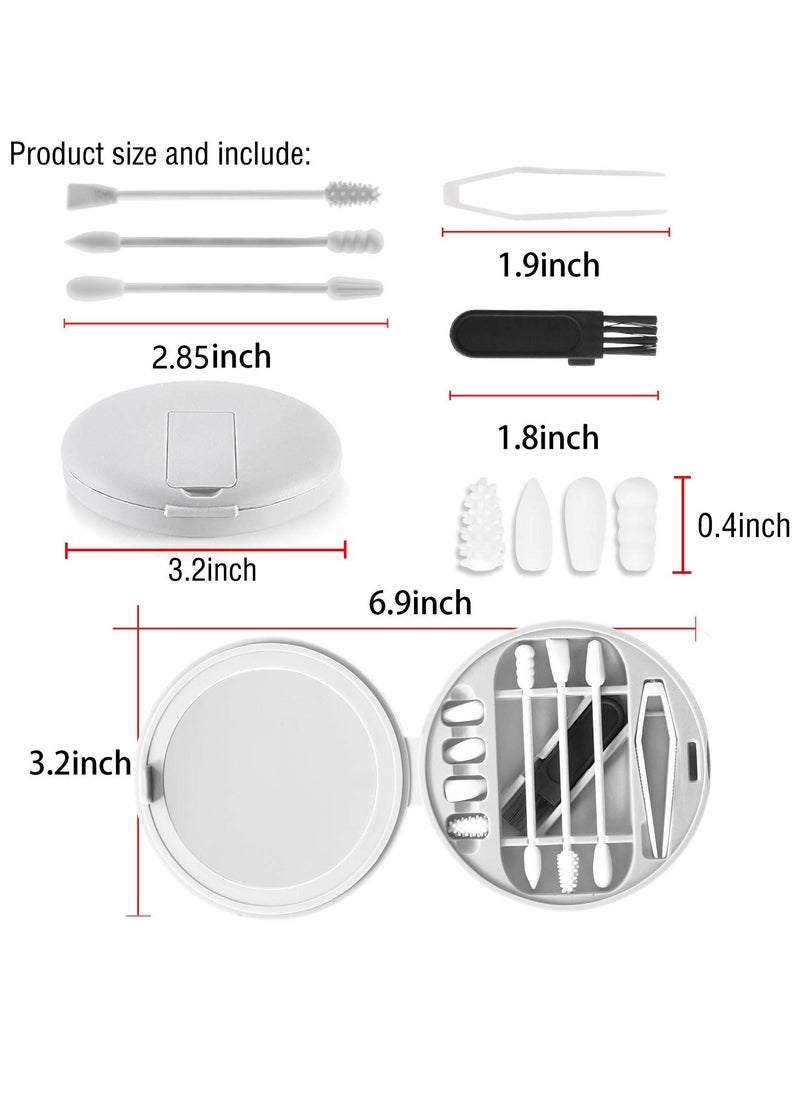SYOSI - Reusable Silicone Cotton Swabs with Mirror for Makeup Application and Ear Cleaning, Multifunctional Portable Washable Q-Tips - Image 1