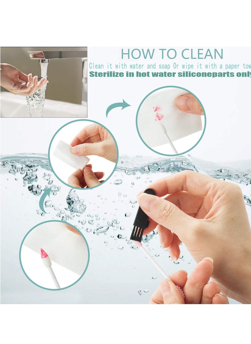 SYOSI - Reusable Silicone Cotton Swabs with Mirror for Makeup Application and Ear Cleaning, Multifunctional Portable Washable Q-Tips - Image 1
