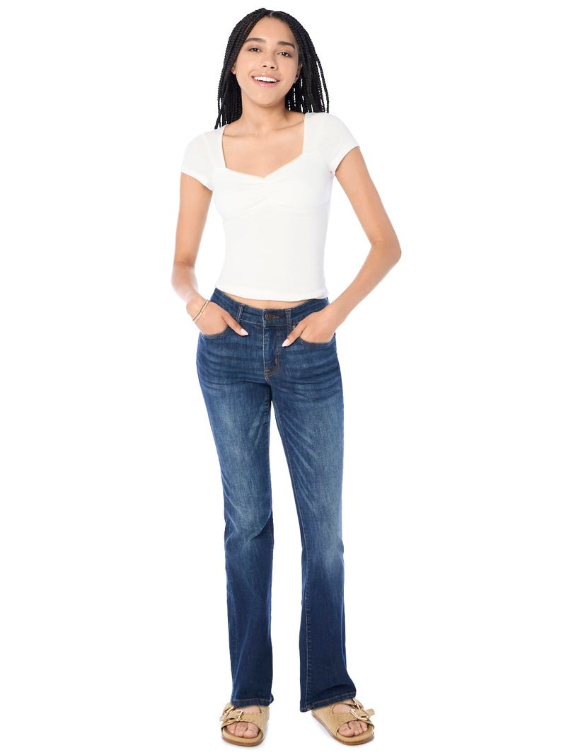 Aeropostale Aero Mid Rise Bootcut Jean, Dark Wash, 12 Regular - Image 2